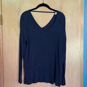 Garage Navy Blue Long Sleeve Shirt